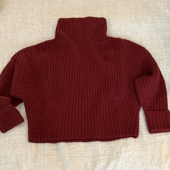 Anthropologie Maeve Athena Cowl Neck Sweater Wine Size Small - Picture 3 of 9